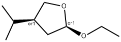 Furan, 2-ethoxytetrahydro-4-(1-methylethyl)-, (2R,4S)-rel- (9CI) Struktur