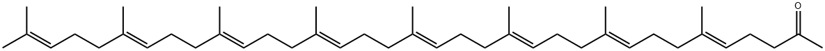 (5E,9E,13E,17E,21E,25E,29E)-6,10,14,18,22,26,30,34-Octamethyl-5,9,13,17,21,25,29,33-pentatriacontaocten-2-one Struktur