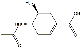 1-Cyclohexene-1-carboxylicacid,4-(acetylamino)-5-amino-,(4R,5R)-rel-(9CI) Struktur