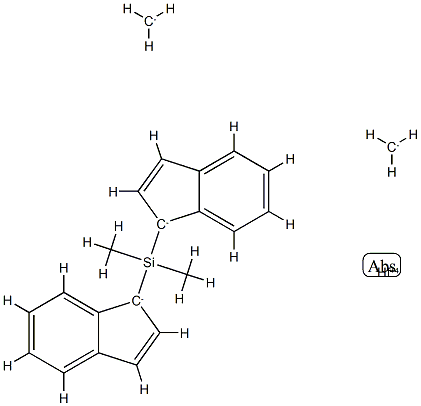 rac-Bis-indenyl-diMethylsilyl-hafniuMdiMethyl Struktur