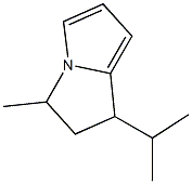 1H-Pyrrolizine,2,3-dihydro-1-isopropyl-3-methyl-(7CI,8CI) Struktur