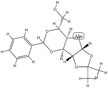 3-O,5-O-Benzylidene-1-O,2-O-isopropylidene-α-D-glucofuranose Struktur