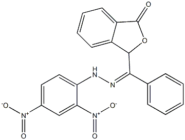 3-[α-[2-(2,4-Dinitrophenyl)hydrazono]benzyl]phthalide Struktur