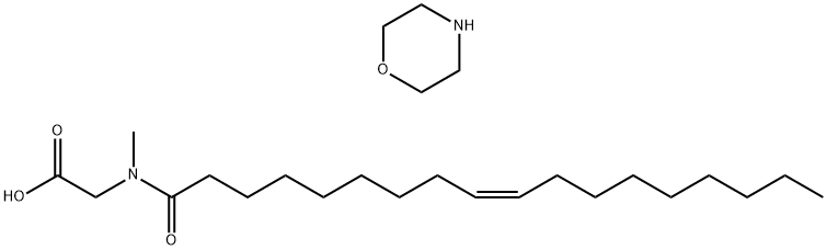 (Z)-N-methyl-N-(1-oxo-9-octadecenyl)glycine, compound with morpholine (1:1)  Struktur