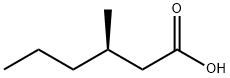 Hexanoic acid, 3-Methyl-, (R)- Struktur