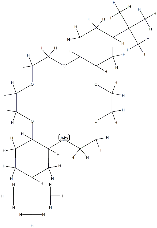 4′,4″(5″)-Di-tert-butyldicyclohexano-18-crown-6
		
	 Struktur