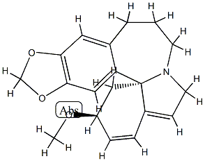 1,2,6,7-Tetradehydro-3α-methoxy-15,16-[methylenebis(oxy)]-11a-homoerythrinan Struktur