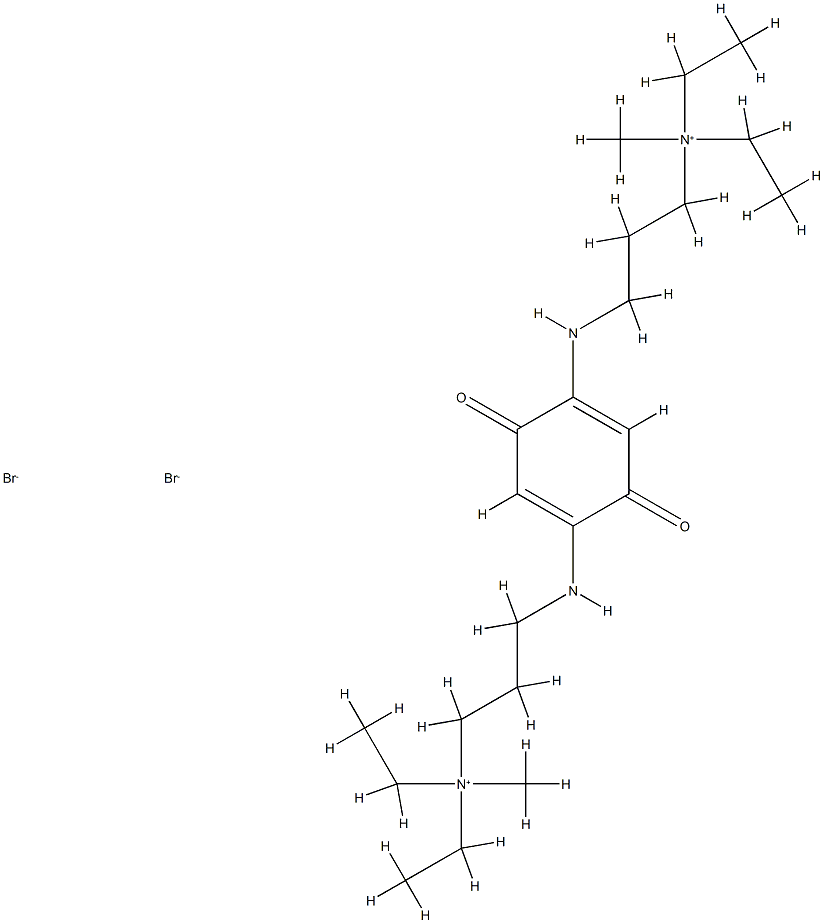 AMMONIUM, (p-BENZOQUINON-2,5-YLENEBIS(IMINOTRIMETHYLENE))BIS(DIETHYLME THYL-, DIB Struktur