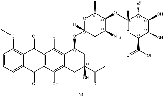 Daunorubicin 4’-O-α-D-Glucoside Sodium Salt Struktur