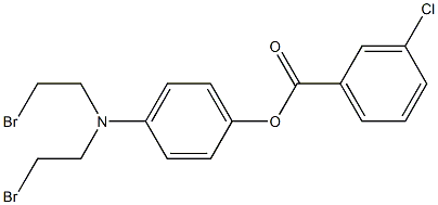 p-[Bis(2-bromoethyl)amino]phenyl=m-chlorobenzoate Struktur