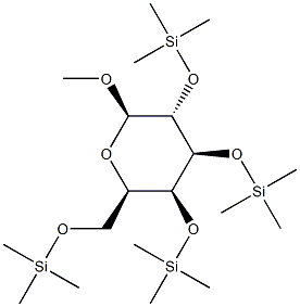 Methyl 2-O,3-O,4-O,6-O-tetrakis(trimethylsilyl)-β-D-galactopyranoside Struktur