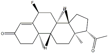 6α-Fluoropregn-4-ene-3,20-dione Struktur