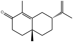 [4aR,(-)]-4,4a,5,6,7,8-Hexahydro-1,4aα-dimethyl-7β-(1-methylethenyl)naphthalene-2(3H)-one Struktur