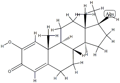 (8S,9S,10S,13S,14S,17S)-2,17-dihydroxy-10,13,17-trimethyl-7,8,9,11,12, 14,15,16-octahydro-6H-cyclopenta[a]phenanthren-3-one Struktur