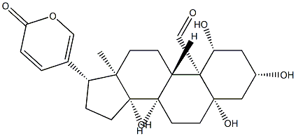 1β,3β,5,14-Tetrahydroxy-19-oxo-5β-bufa-20,22-dienolide Struktur