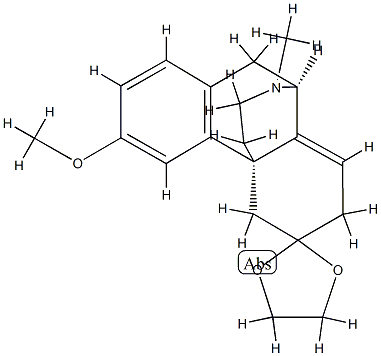 8,14-Didehydro-3-methoxy-17-methylmorphinan-6-one ethylene acetal Struktur