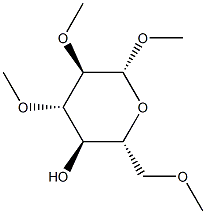 Methyl 2-O,3-O,6-O-trimethyl-β-D-glucopyranoside Struktur