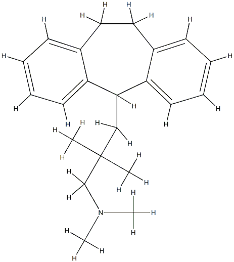 10,11-Dihydro-N,N,β,β-tetramethyl-5H-dibenzo[a,d]cycloheptene-5-(1-propanamine) Struktur