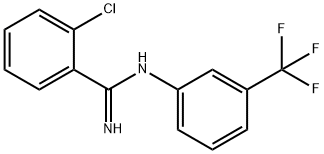 o-Chloro-N-(α,α,α-trifluoro-m-tolyl)benzamidine Struktur