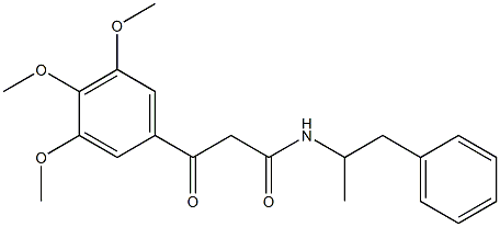 N-(α-Methylphenethyl)-2-(3,4,5-trimethoxybenzoyl)acetamide Struktur