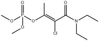 (Z)-2-chloro-3-dimethoxyphosphoryloxy-N,N-diethyl-but-2-enamide Struktur