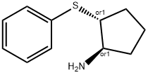 Cyclopentanamine, 2-(phenylthio)-, (1R,2R)-rel- (9CI) Struktur