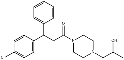 4-[3-(p-Chlorophenyl)-3-phenylpropionyl]-α-methyl-1-piperazineethanol Struktur