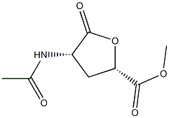 D-threo-Penturonic acid, 2-(acetylamino)-2,3-dideoxy-, gamma-lactone, 5-methyl ester (9CI) Struktur