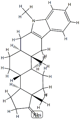 1'-Methyl-1'H-5α-androst-2-eno[3,2-b]indol-17-one Struktur