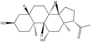 3α,11β-Dihydroxy-5α-pregnan-20-one Struktur