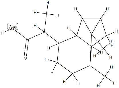 (+)-Octahydro-α,1,7a-trimethyl-1,2,4-metheno-1H-indene-5-acetic acid Struktur