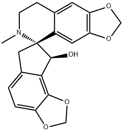 (5S,8'R)-6',7,8,8'-Tetrahydro-6-methyl-spiro[1,3-dioxolo[4,5-g]isoquinoline-5(6H),7'-[7H]indeno[4,5-d][1,3]dioxol]-8'α-ol Struktur