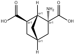 Bicyclo[2.2.1]heptane-2,6-dicarboxylic acid, 2-amino-, (1R,2R,4S,6R)-rel- (9CI) Struktur