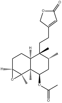 4-[2-[(1aS,3aα)-7β-Acetoxydecahydro-4,5α,7aα,7bα-tetramethylnaphth[1,2-b]oxiren-4α-yl]ethyl]furan-2(5H)-one Struktur