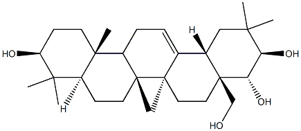 Olean-12-ene-3β,21β,22α,28-tetrol Struktur