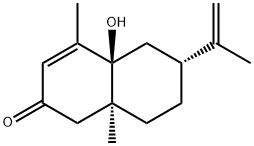 (4aS)-4a,5,6,7,8,8a-Hexahydro-4aβ-hydroxy-6α-isopropenyl-4,8aα-dimethylnaphthalene-2(1H)-one Struktur