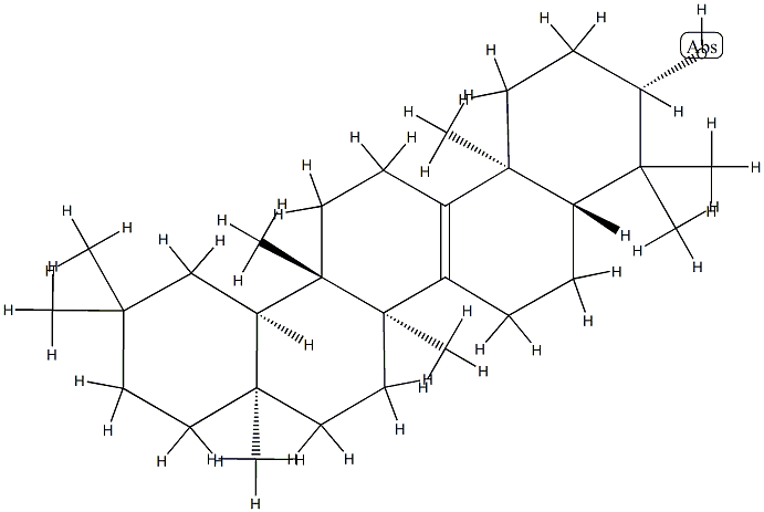 D:C-Friedoolean-8-en-3β-ol Struktur