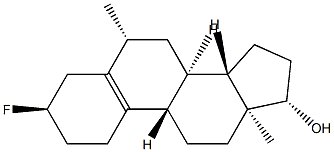 3α-Fluoro-6β-methylestr-5(10)-en-17β-ol Struktur