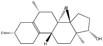 3β-Fluoro-6β-methylestr-5(10)-en-17β-ol Struktur