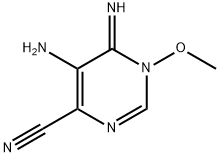 4-Pyrimidinecarbonitrile,5-amino-1,6-dihydro-6-imino-1-methoxy-(9CI) Struktur