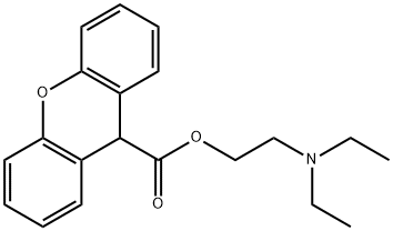 9H-Xanthene-9-carboxylic acid 2-(diethylamino)ethyl ester Struktur