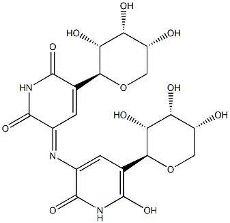 3-[(1,6-Dihydro-2-hydroxy-6-oxo-5-β-D-ribopyranosylpyridin-3-yl)imino]-5-β-D-ribopyranosyl-2,6(1H,3H)-pyridinedione Struktur