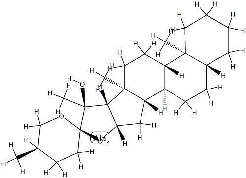 (20S,25R)-5α-Spirostan-20-ol Struktur