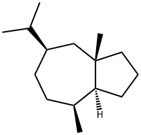 (3aS,8aβ)-Decahydro-3aα,8α-dimethyl-5α-(1-methylethyl)azulene Struktur