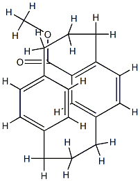 Tricyclo[10.2.2.25,8]octadeca-5,7,12,14(1),15,17-hexene-6-carboxylic acid methyl ester Struktur