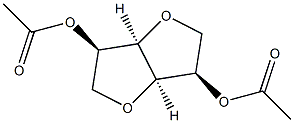 2-O,5-O-Diacetyl-1,4:3,6-dianhydro-D-mannitol Struktur