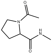 2-Pyrrolidinecarboxamide,1-acetyl-N-methyl-(6CI,8CI,9CI) Struktur