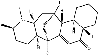 (4aS)-1,2,3,4,4aβ,7,7aα,8,9,10,11,11aα,12,13,13aβ,13bα-Hexadecahydro-7-hydroxy-10β,11-dimethyl-7α,13α-methano-5H-naphtho[2',1':4,5]cyclohepta[1,2-b]pyridin-5-one Struktur