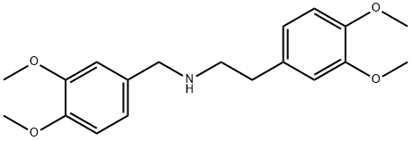 N-(3,4-dimethoxybenzyl)-2-(3,4-dimethoxyphenyl)ethanamine Struktur