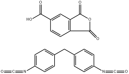 5-Isobenzofurancarboxylic acid, 1,3-dihydro-1,3-dioxo-, polymer with 1,1-methylenebis4-isocyanatobenzene Struktur